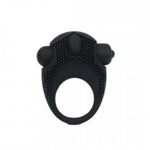 IMPORTADO ANILLO VIBRADOR CLITORIANO SILICONA BLACK